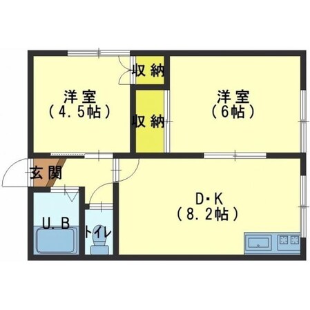 ル・シェルブルー末広の物件間取画像